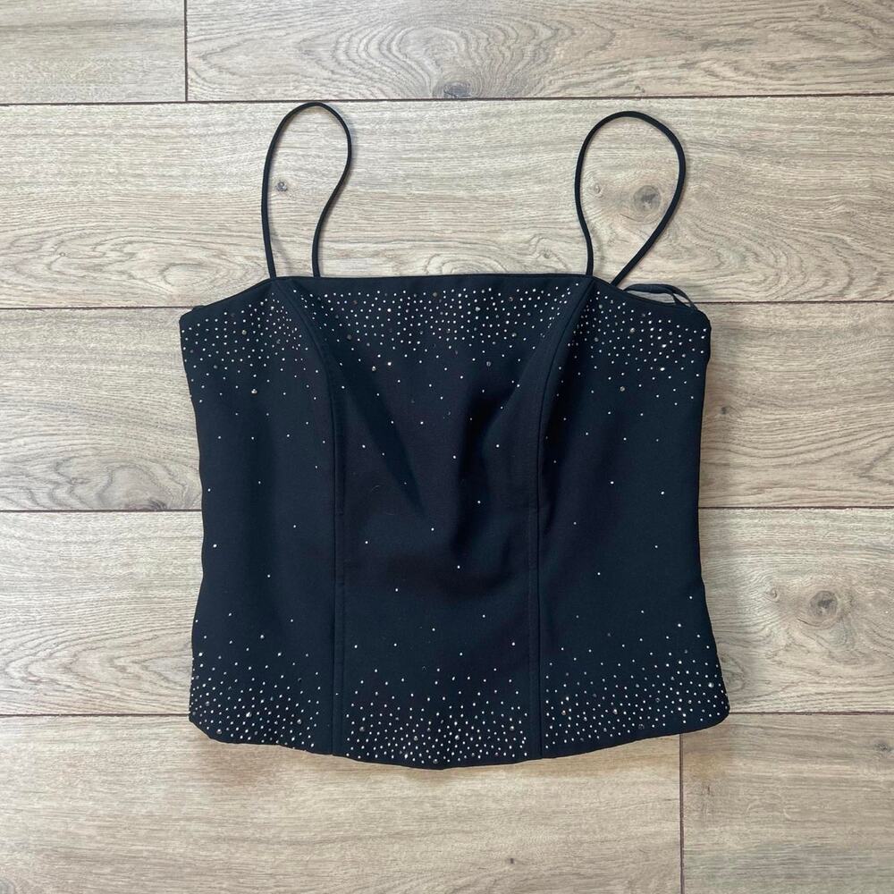 Vintage Y2K Rhinestone Corset Top